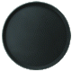 Поднос пластиковый с прорезиненным дном d=36см (черный)