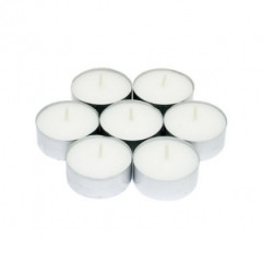 Свечи «Таблетки» [100шт]; воск,алюмин.; D=4,H=4,L=30,B=30см; белый